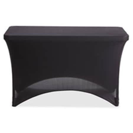 Iceberg Igear Stretch Fabric Table Cover, 30 in W x 72 in L, Black ICE16521